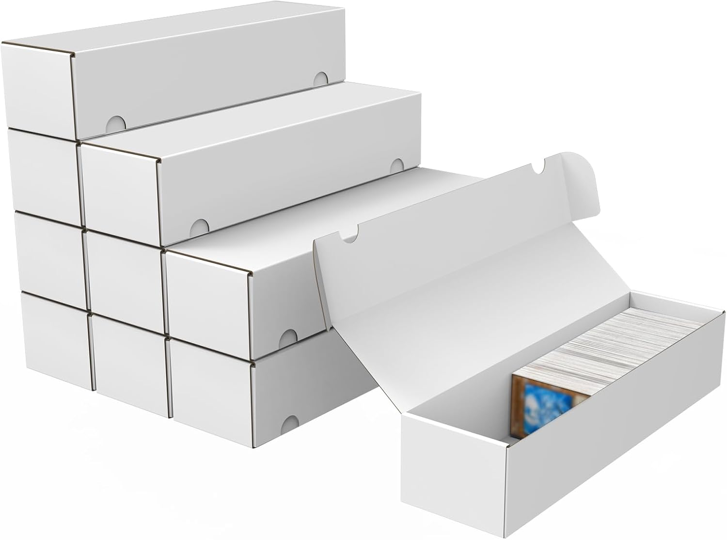 Trading Card Storage Box 1000 Count Heavy Duty Corrugated Cardboard Box - Bulk Organizer for TCG, MTG,Sports & Collectible Cards, 12.8 INCH Horizontal